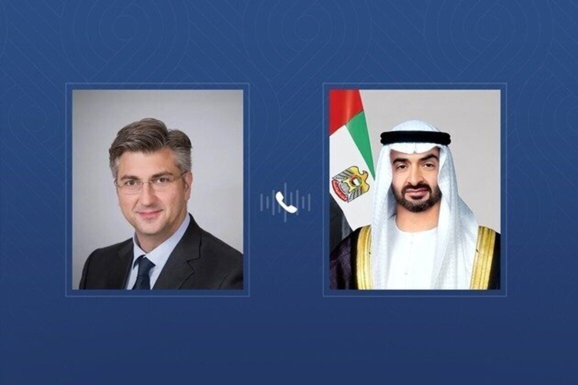 UAE President receives phone call from Prime Minister of Croatia on regional developments and Iranian attacks targeting the UAE