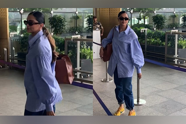 Airport diaries: Deepika Padukone stuns in a chic oversized shirt, flashes a smile as she heads to catch flight