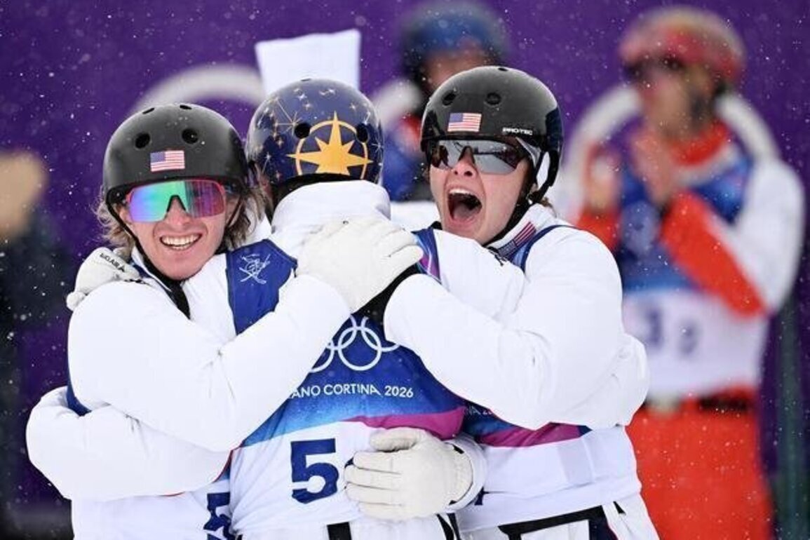 US successfully defends mixed team aerials gold medal