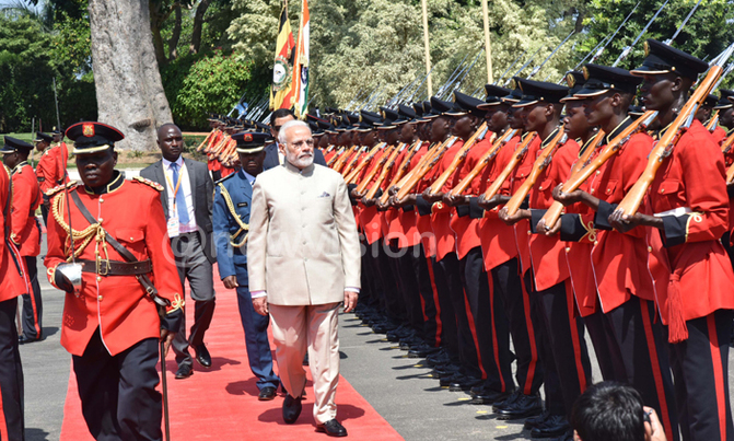 India Prime Minister Modi arrives in Uganda India Prime Minister Modi arrives in Uganda