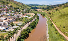 The Doce River with armouring and vegetation to stabilise margin and reduce erosion following the Samarco dam failure