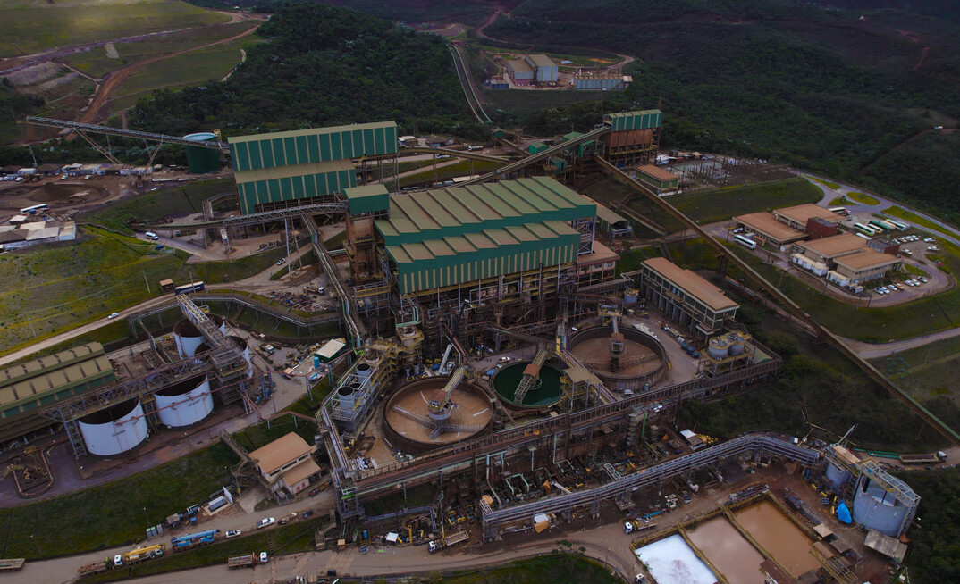 Planta do Complexo de Germano minério de ferro pelotas samarco