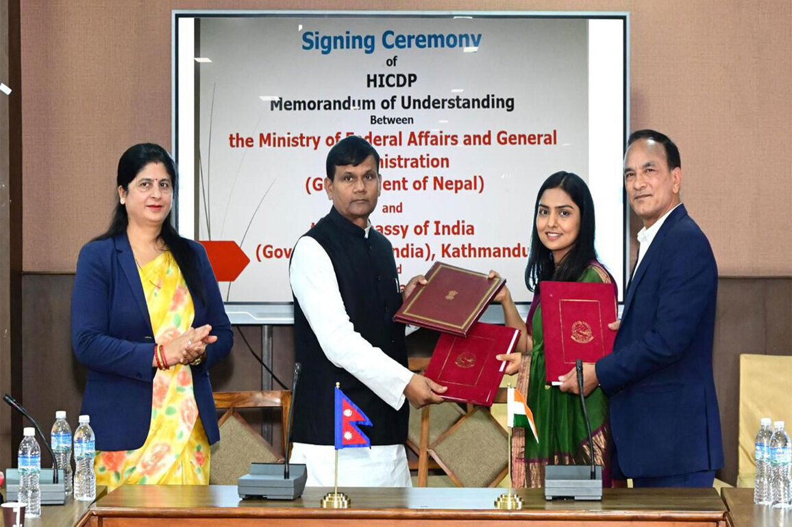Indian Embassy in Kathmandu signs MoUs to undertake 7 High Impact Community Development Projects
