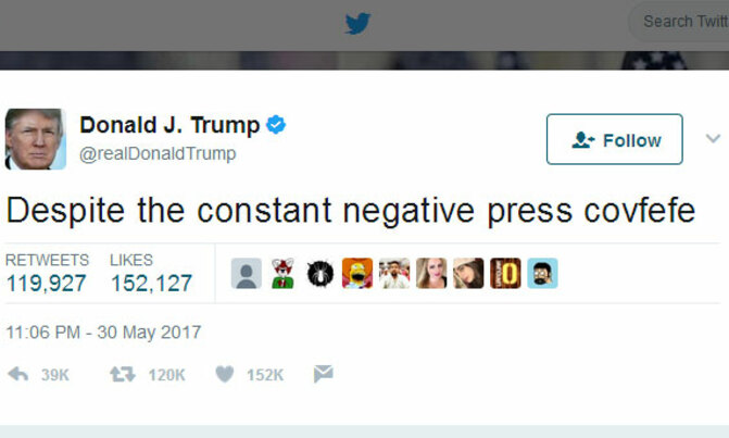 Trump cryptic tweet 'covfefe' trending on Twitter Trump cryptic tweet 'covfefe' trending on Twitter