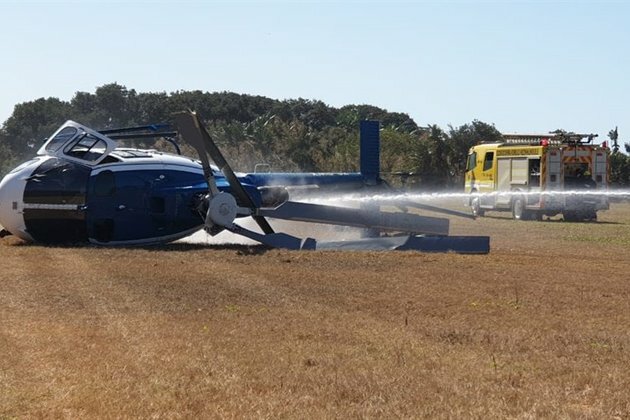 PICS | Police helicopter crashes at KwaZulu-Natal airport