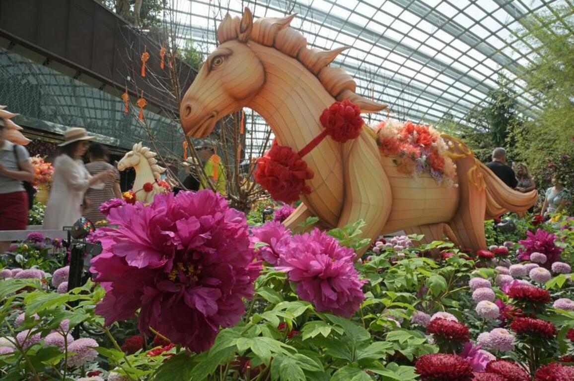 Galloping through a garden: 8 steeds bring Chinese New Year magic to Singapore