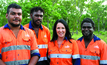 From left, Shaun Wauchope, Carolas Dia, One Key Larrakia regional account manager Michelle Kelly and Shaun Moreen.