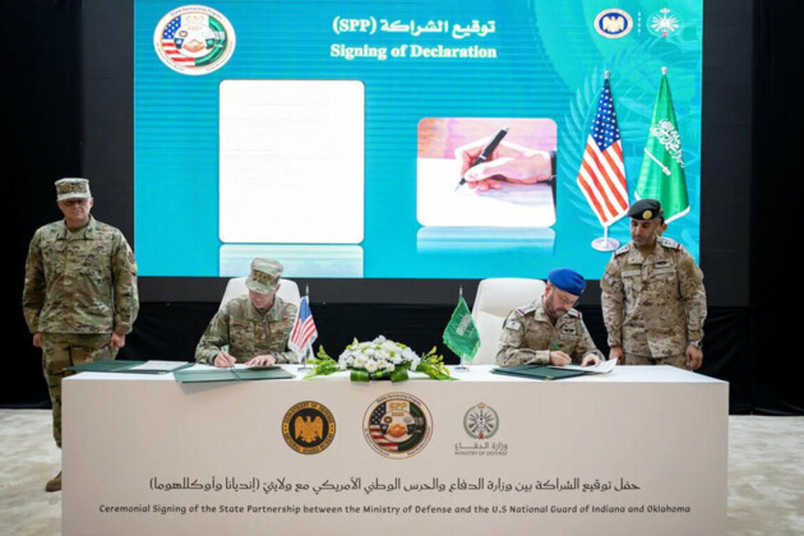 Saudi Defense Ministry signs partnership agreement with US National Guard of Indiana, Oklahoma