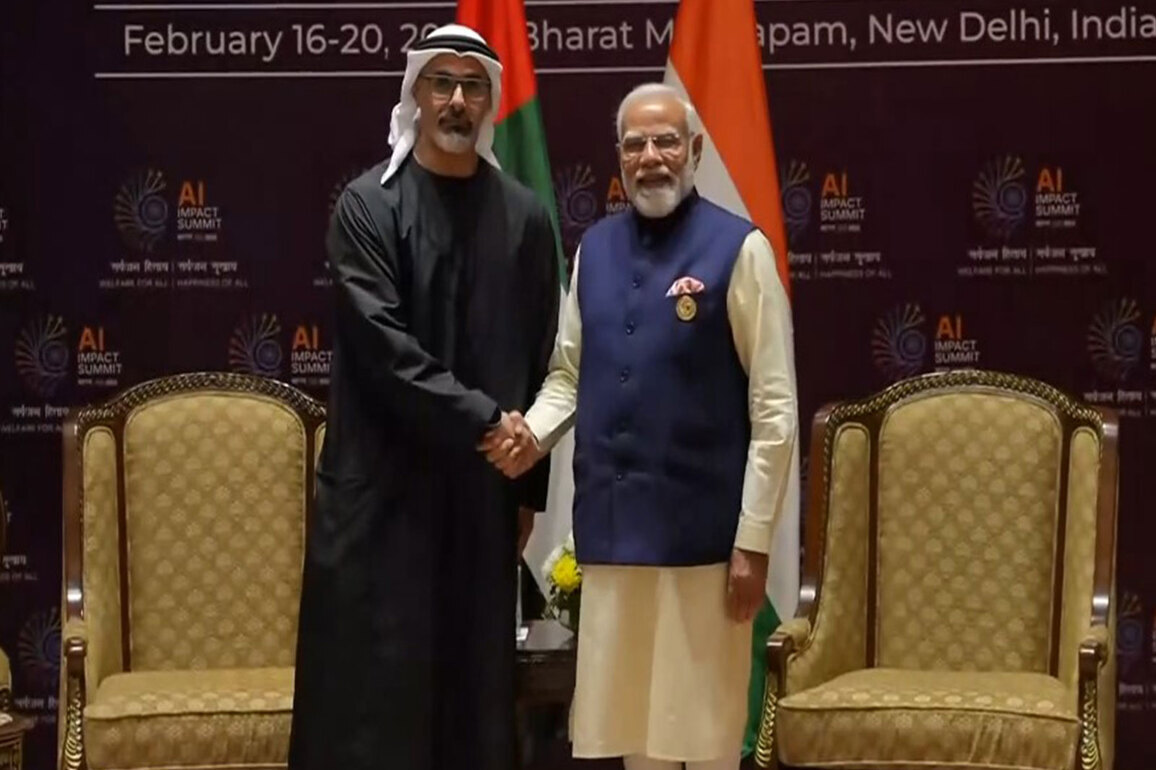 Crown Prince of Abu Dhabi holds bilateral meeting with Prime Minister Narendra Modi in India AI Impact Summit