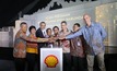 Shell and Indonesian officials at the opening of the plant