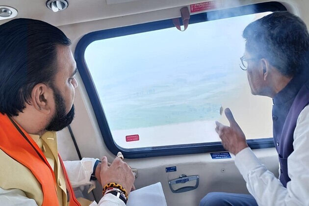 Bihar CM Samrat Choudhary visits Gandak River, conducts aerial survey of flood-hit areas amid Nepal deluge