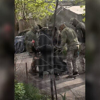 Ukrainian draft enforcers pepper-spray woman 