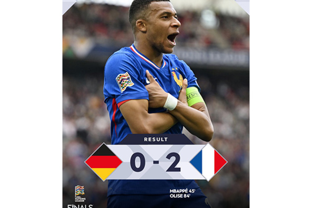 Mbappe nets 50th goal for France as Les Bleus clinch third place in UEFA Nations League against Germany