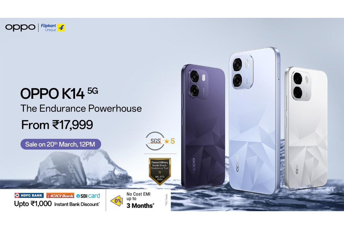 OPPO Launches K14 5G in India, The Endurance Powerhouse Redefining Battery Life and Smoothness Starting INR 17,999