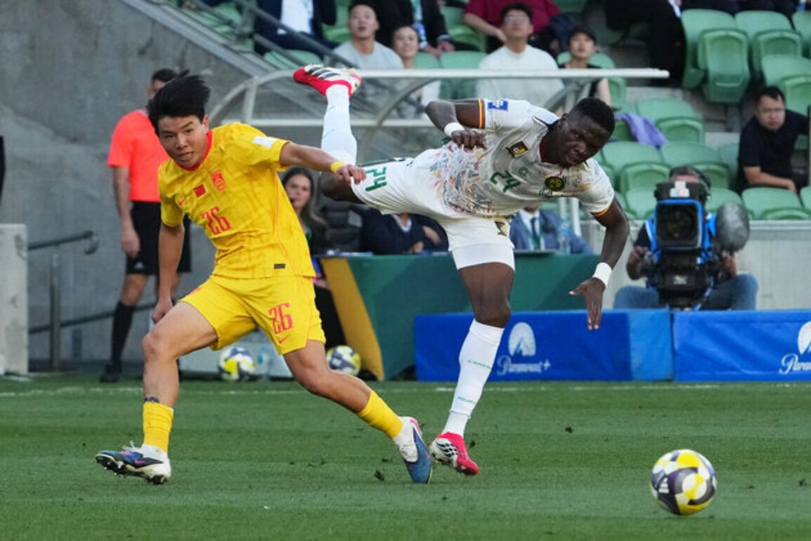 China's youthful squad fall short against Cameroon in FIFA Series