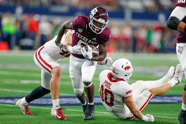 Defensive TD marks No. 23 Texas AM's defeat of No. 10 Arkansas
