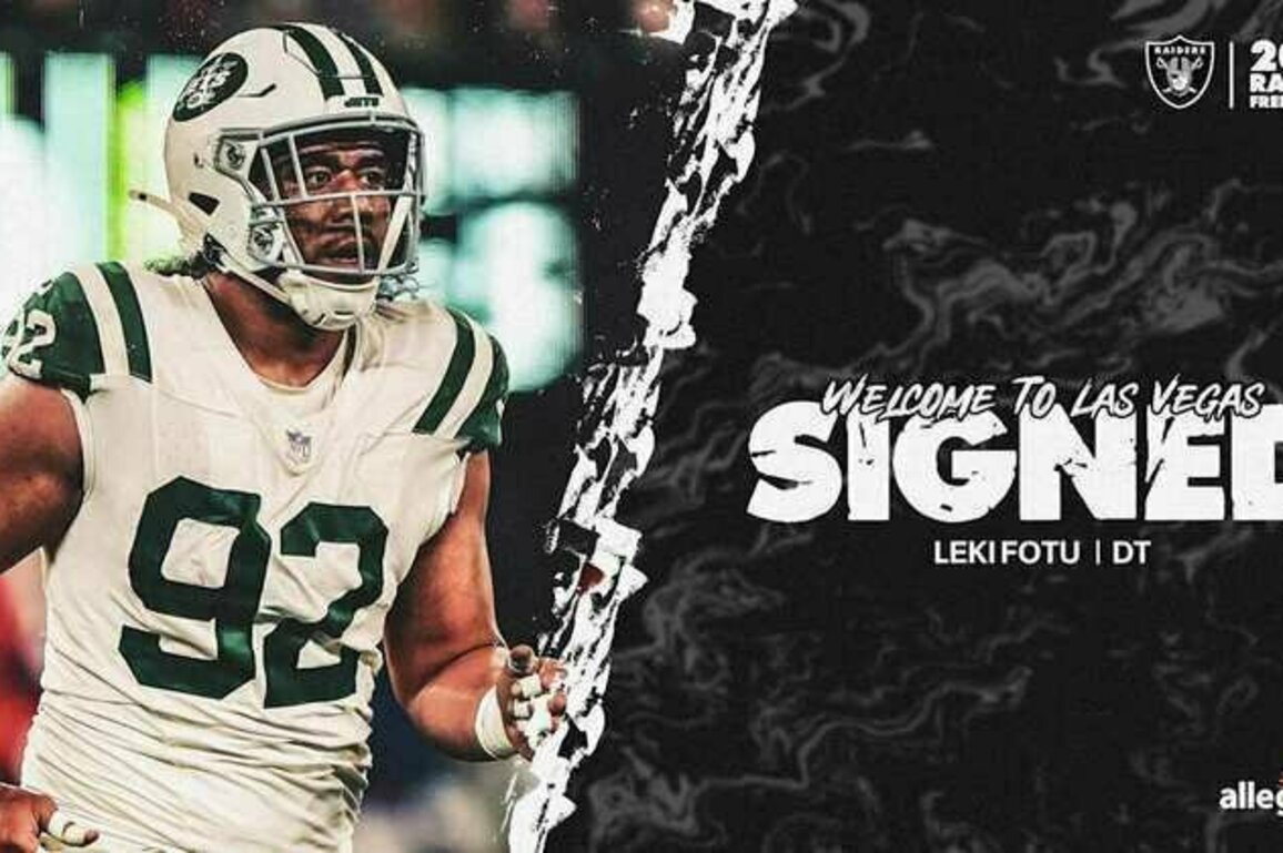 Raiders sign DT Leki Fotu