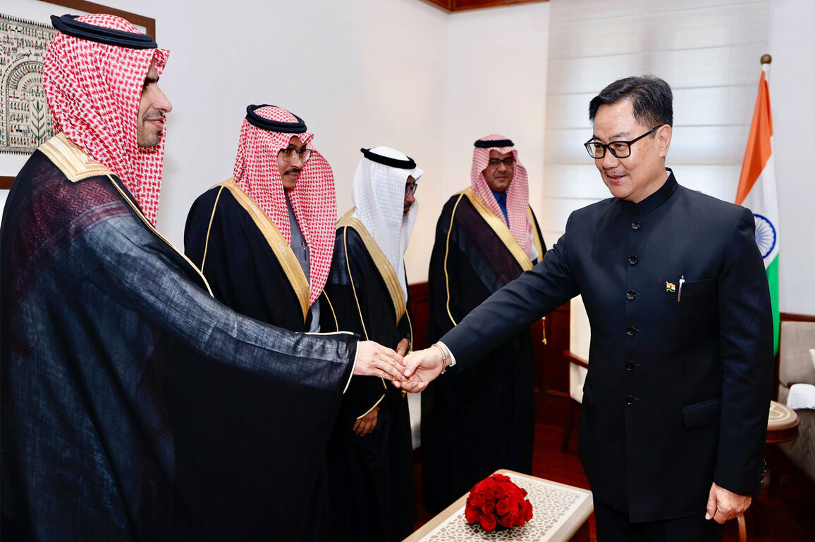 Union Minister Kiren Rijiju holds "warm, constructive" talks with Saudi Shura Council delegation