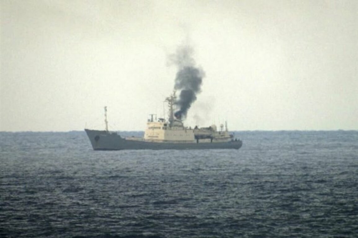 Russian Spy Ship Caught Fire off Syria's Coast