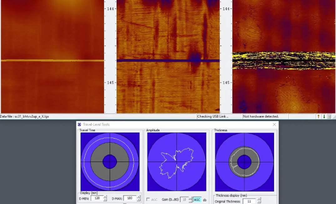 The visual representation of the data available through the use of LIM’s borehole probes