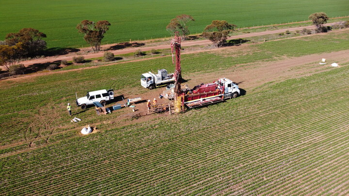 Aerial view over the proposed Goschen mine footprint