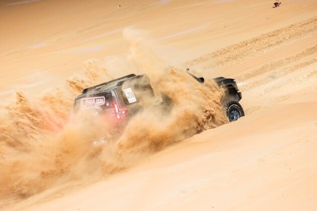 Strong competition on opening Day of Car Hill Climb at 'Tal Moreeb' during Liwa International Festival