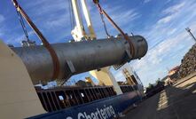 One of Clean Teq's autoclaves being unloaded at Pt Pirie last month.