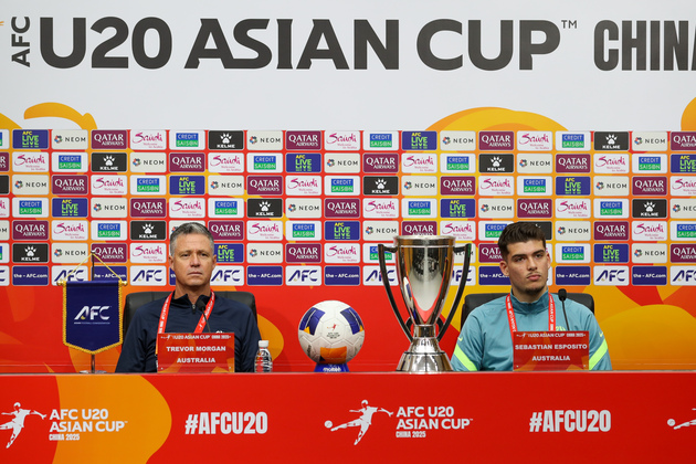 (SP)CHINA-SHENZHEN-FOOTBALL-AFC U20-AUS VS KSA-PRESS CONFERENCE(CN)