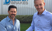 Dellner Brakes CEO Marcus Aberg (right) and new vice president Edgar Roca 