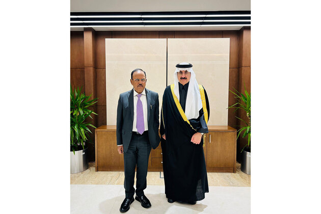 NSA Doval meets Saudi counterpart Al-Aiban; discusses bilateral cooperation