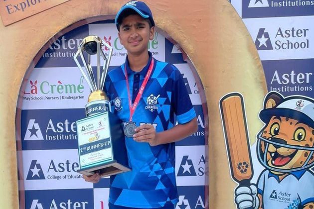 15-year-old Pranay Sharma shining right with bat and ball in DDCA U-16 league