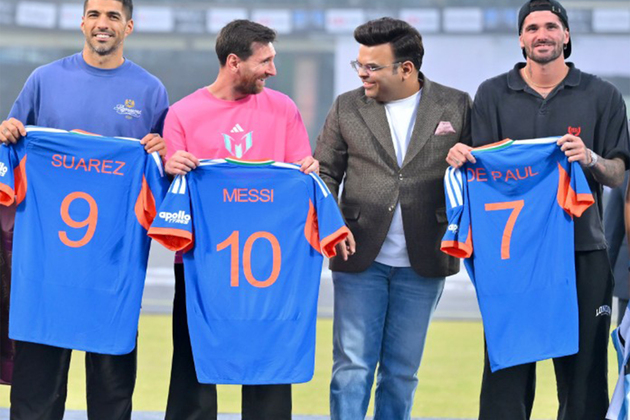 "In a rare crossover moment for global sport": BCCI share snippets from Lionel Messi's Delhi event