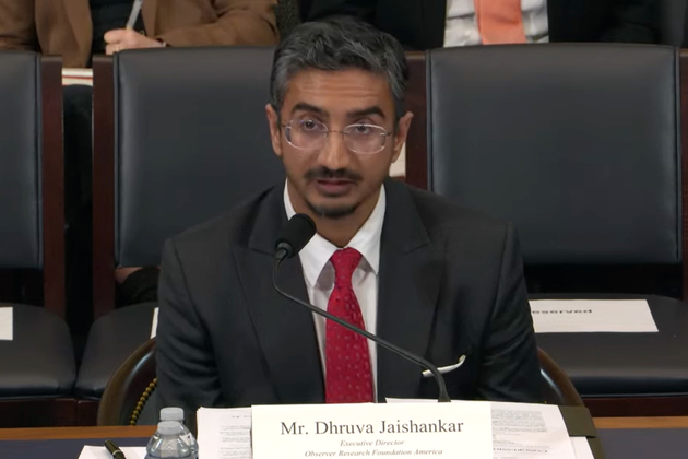 "India contributed to maritime burden sharing in Indian Ocean and Pacific," says Dhruva Jaishankar