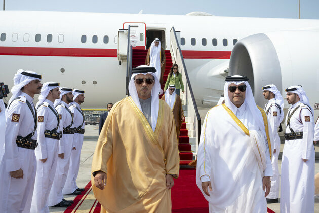 Mansour bin Zayed arrives in Doha to lead state delegation on behalf of UAE President to extraordinary Gulf, emergency Arab-Islamic summits