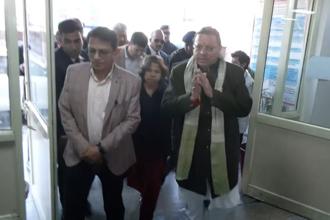 Uttarakhand CM Dhami visits victims of Himachal Roadways bus accident