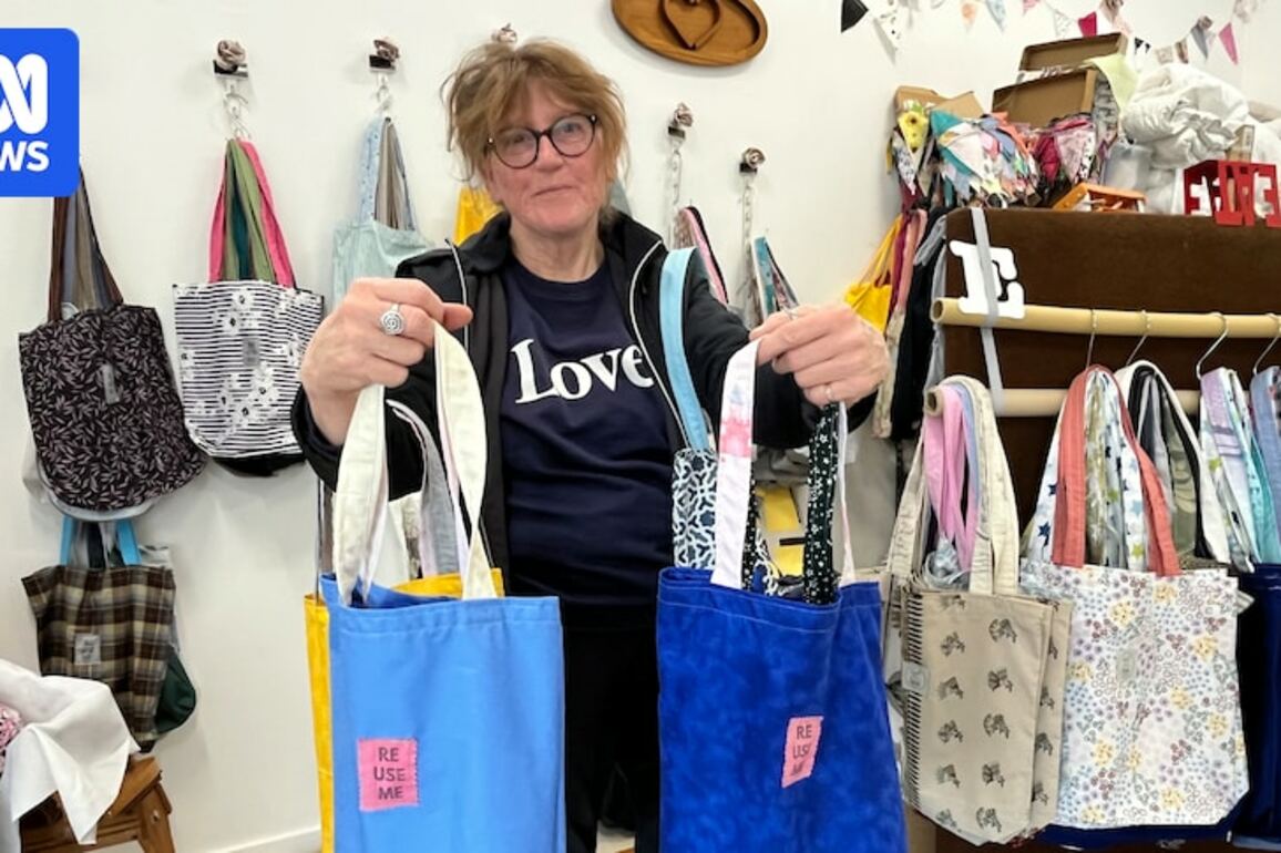 Millicent woman makes 10,000 free fabric shopping bags to fight waste