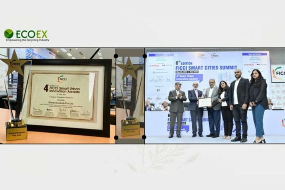 EcoEx bags the Winner Award in the 'Disruptive Solutions' Category at the 4th edition of the FIICI Smart Urban Innovation Awards 2023