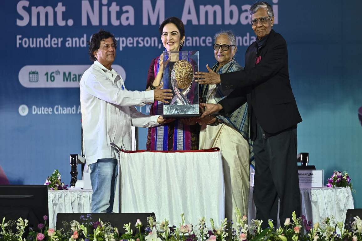 Nita Ambani conferred with KISS Humanitarian Award 2025
