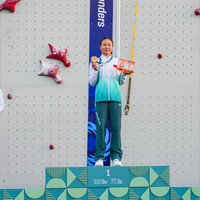 (SP)CHINA-CHENGDU-THE WORLD GAMES 2025-SPORT CLIMBING-WOMEN'S SPEED SINGLE-AWARDING CEREMONY (CN)