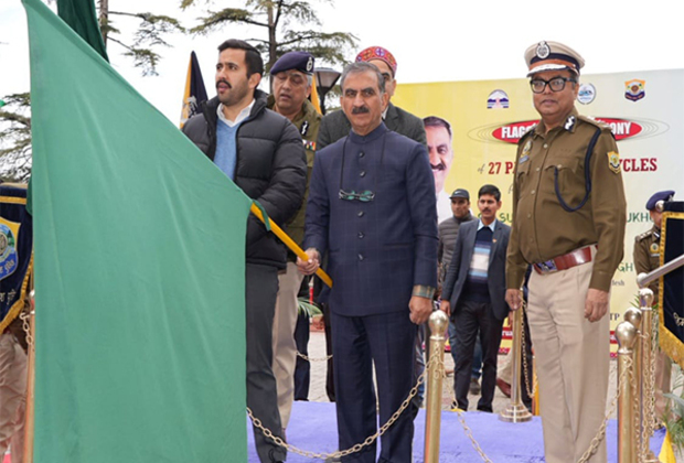 Himachal Pradesh: CM Sukhu flags off 27 police motorcycles for road safety awareness