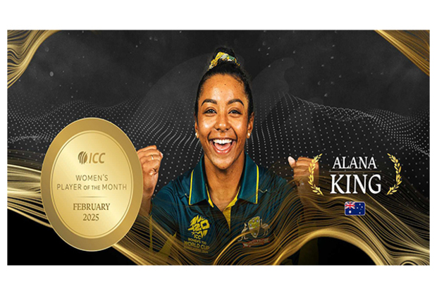 Alana King wins February's ICC Women's Player of the Month award