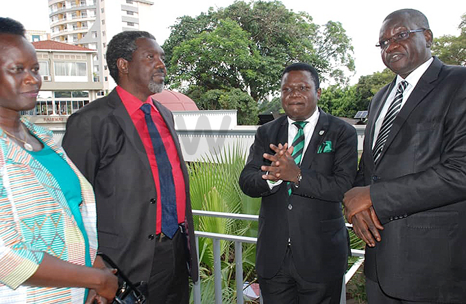s immy kena 2nd left s obert ao 2nd right and s right ahead of the ceremony hoto by imon eter umwine
