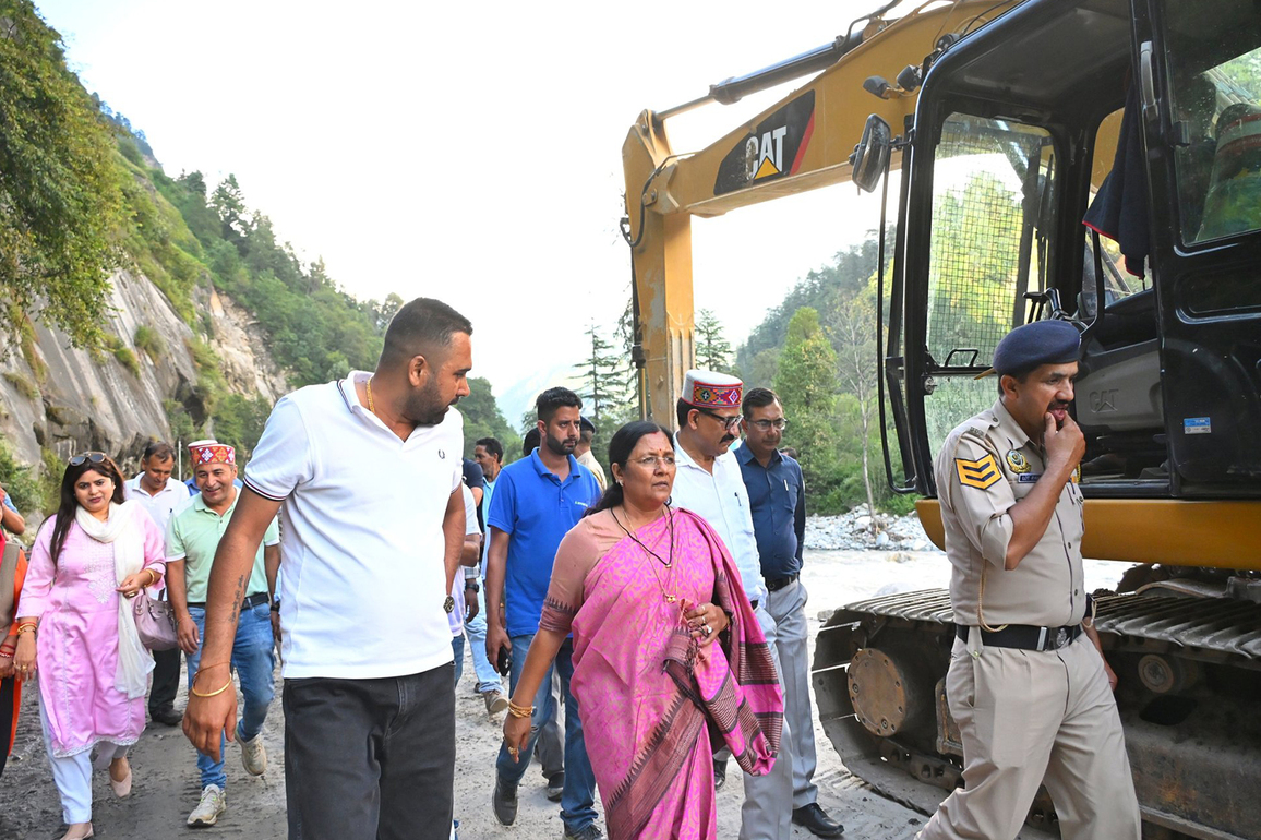 Union Minister Savitri Thakur inspects flood, landslide-affected areas in Himachal Pradesh
