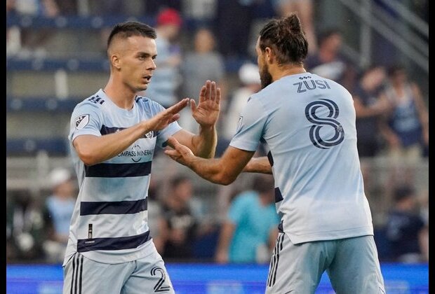 William Agada nets a pair of goals, SKC cruise past Timbers