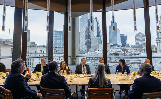 Keir Starmer and Rachel Reeves at a meeting with business leaders in London yesterday | Credit: Simon Dawson / No 10 Downing Street