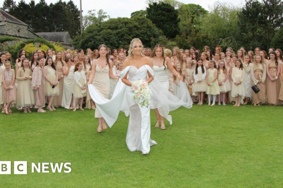 The wedding with almost 100 bridesmaids