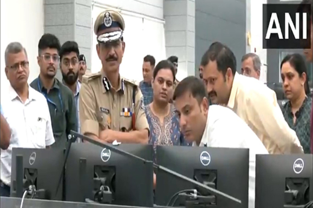 Ahmedabad CP GS Malik reviews surveillance at command centre as the 148th Rath Yatra begins