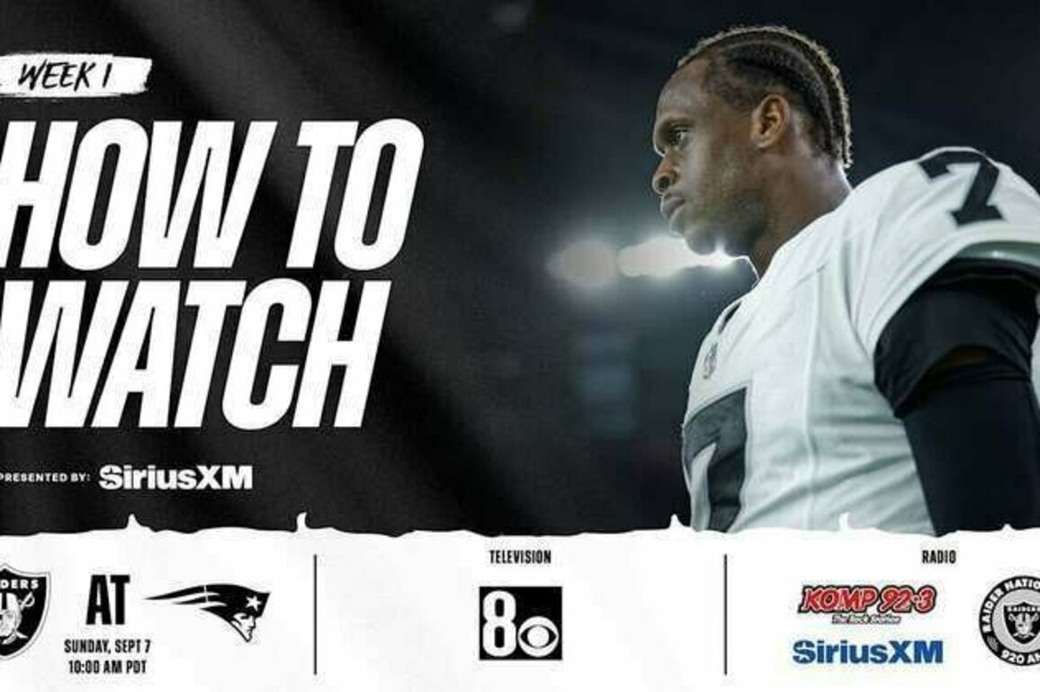 How to watch, listen to and livestream Raiders at Patriots