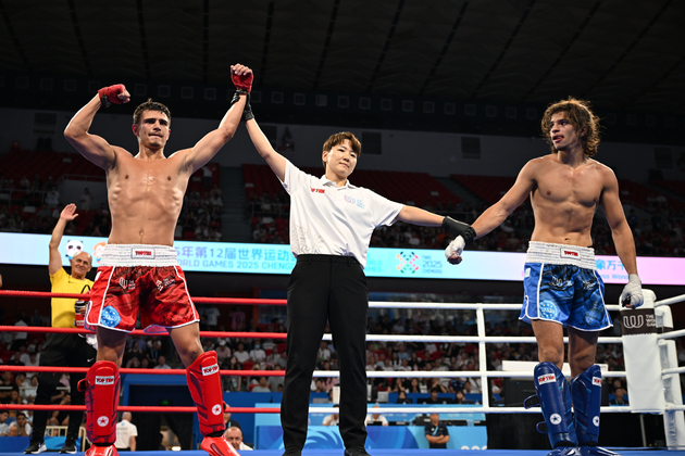(SP)CHINA-CHENGDU-THE WORLD GAMES 2025-KICKBOXING-MEN'S K1-63.5KG-GOLD MEDAL BOUT (CN)
