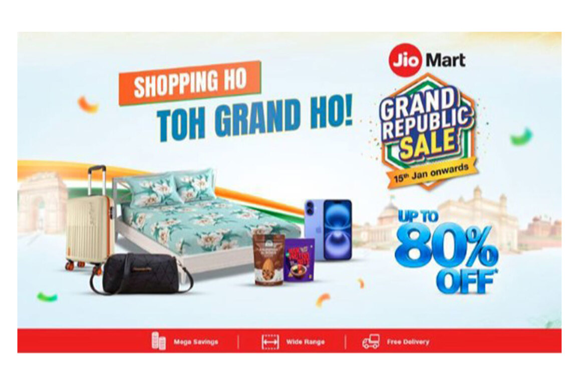 JioMart announces 'Grand Republic Sale' with offers across electronics, fashion, daily essentials